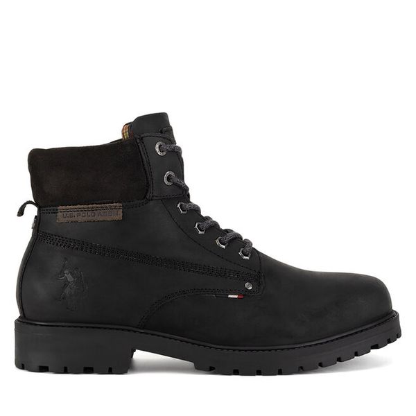 Trapery U.S. Polo Assn. Czarne buty zimowe męskie U.S. Polo Assn., bez zapięcia. Za 379.99 zł.