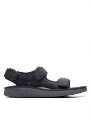Clarks Sandały "Wesley Bay" w kolorze czarnym rozmiar: 47. Czarne sandały męskie Clarks, z otwartym noskiem, bez zapięcia. Za 162.11 zł.