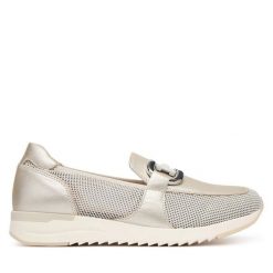 Półbuty Caprice. Szare półbuty damskie Caprice, bez wzorów, bez obcasa, na płaskiej podeszwie. Za 439.99 zł.