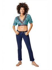 Ipanima Koszulka w kolorze niebiesko-czerwonym rozmiar: 34-40. Niebieskie bluzki damskie Ipanima, bez wzorów, klasyczne, bez kołnierzyka, bez ramiączek. Za 56.99 zł.