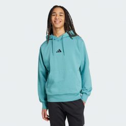 Bluza polarowa Essentials Feelcozy. Czarne bluzy bez kaptura męskie Adidas, l, z materiału. Za 226.50 zł.