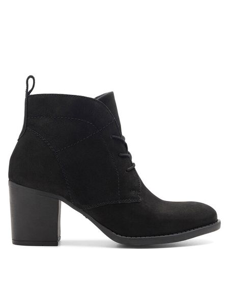 Lasocki Trzewiki WI23-RUTH-04 Czarny. Czarne botki damskie Lasocki, ze skóry, bez obcasa, na słupku, bez zapięcia. Za 249.99 zł.