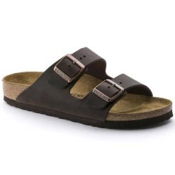 Unisex sandały Birkenstock Arizona brązowe regular 52531. Brązowe sandały męskie Birkenstock, z materiału, bez zapięcia. Za 399.00 zł.