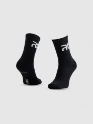 4F Skarpety casual wysokie męskie 4F x Robert Lewandowski - czarne 43-46. Czarne skarpetki męskie 4f, bez wzorów, z bawełny. Za 29.99 zł.