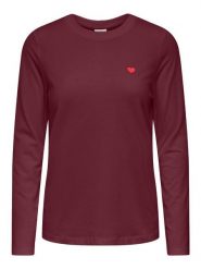 JDY Koszulka "Pisa" w kolorze bordowym rozmiar: L. Czerwone t-shirty damskie JDY, l, bez wzorów, z bawełny, bez kołnierzyka. Za 72.95 zł.