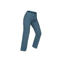 Spodnie turystyczne zimowe damskie SH100 Ultra-Warm czarne. Czarne spodnie materiałowe damskie QUECHUA, bez wzorów, z materiału. Za 69.99 zł.