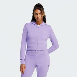 Bluza Seasonal Essentials French Terry Full-Zip. Czerwone bluzy z kapturem damskie Adidas, xl. Za 259.00 zł.