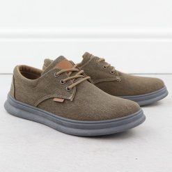 Półbuty męskie casual tekstylne brązowe Nowacki 1059-H. Brązowe półbuty męskie Nowacki, z materiału, bez zapięcia. Za 119.99 zł.