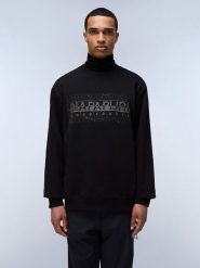 Napapijri Bluza "Albula" w kolorze czarnym rozmiar: L. Czarne bluzy bez kaptura męskie Napapijri, l, z bawełny. Za 136.13 zł.