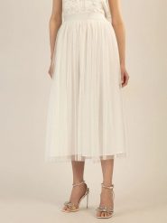 APART Spódnica w kolorze kremowym rozmiar: 36. Brązowe spódniczki damskie Apart, bez wzorów, z tiulu, maxi, proste. Za 195.99 zł.