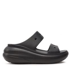 Klapki Crocs. Czarne klapki damskie Crocs, bez wzorów, bez obcasa. Za 169.99 zł.