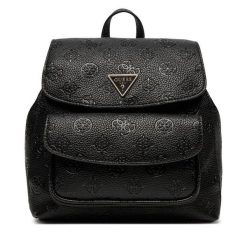 Plecak Guess. Czarne plecaki damskie Guess, z aplikacjami. Za 389.99 zł.