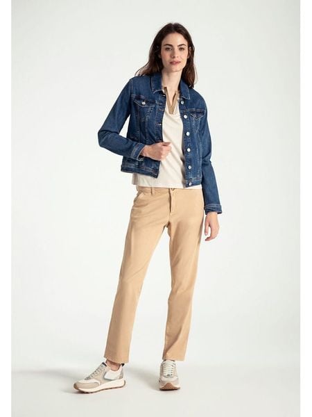 More & More Spodnie chino w kolorze beżowym rozmiar: 34. Brązowe spodnie materiałowe damskie MORE & MORE, bez wzorów. Za 113.99 zł.