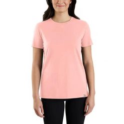 Koszulka bawełniana damska Carhartt Lightweight Crewneck Tencel. Czerwone t-shirty damskie Carhartt, s, bez wzorów, z bawełny, bez kołnierzyka. Za 123.99 zł.