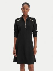 Liu Jo Sport Sukienka codzienna TA6019 JS182 Czarny Regular Fit. Czarne sukienki damskie Liu Jo Sport, na co dzień, xs, bez wzorów, z wiskozy, sportowe, bez kołnierzyka, bez ramiączek, proste. Za 689.99 zł.