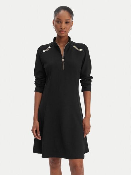 Liu Jo Sport Sukienka codzienna TA6019 JS182 Czarny Regular Fit. Czarne sukienki damskie Liu Jo Sport, na co dzień, xs, bez wzorów, z wiskozy, sportowe, bez kołnierzyka, bez ramiączek, proste. Za 709.99 zł.