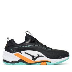 Buty halowe Mizuno. Czarne buty sportowe na co dzień męskie Mizuno, bez zapięcia, mizuno wave. Za 529.99 zł.