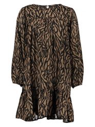 ONLY Sukienka w kolorze brązowym rozmiar: L. Brązowe sukienki damskie Only, l, bez wzorów, bez kołnierzyka, bez ramiączek, midi. Za 70.41 zł.