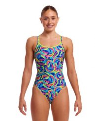 Strój kąpielowy jednoczęściowy FUNKITA Choppy Waters - Diamond Back. Brązowe stroje jednoczęściowe damskie FUNKITA, s, bez wzorów. Za 199.00 zł.
