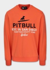 Bluza męska Pitbull SURFING DOG. Czerwone bluzy bez kaptura męskie PITBULL, l, z bawełny. Za 159.99 zł.