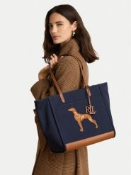 LAUREN RALPH LAUREN Torebka 431P18735002 Granatowy. Niebieskie torebki klasyczne damskie Lauren Ralph Lauren, bez wzorów, z materiału, bez dodatków. Za 1,499.00 zł.