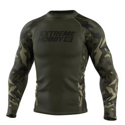 Koszulka sportowa męska Rashguard do MMA EXTREME HOBBY JUNGLE PANTHER. Zielone bielizna termoaktywna męska EXTREME HOBBY, m, z bawełny, bez ramiączek, na fitness i siłownię. Za 209.00 zł.