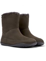 Camper Skórzane botki zimowe w kolorze antracytowym rozmiar: 38. Czarne botki damskie Camper, na zimę, z materiału, eleganckie, bez obcasa, bez zapięcia. Za 435.11 zł.