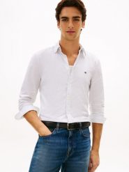 Tommy Hilfiger Koszula Mężczyźni Slim Fit Bawełna biały|niebieski|beżowy, M. Białe koszule męskie Tommy Hilfiger, m, bez wzorów, z bawełny, bez kołnierzyka, bez ramiączek. Za 279.95 zł.
