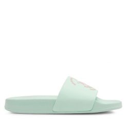 Klapki Beverly Hills Polo Club. Zielone klapki damskie Beverly Hills Polo Club, bez wzorów, bez obcasa. Za 89.99 zł.