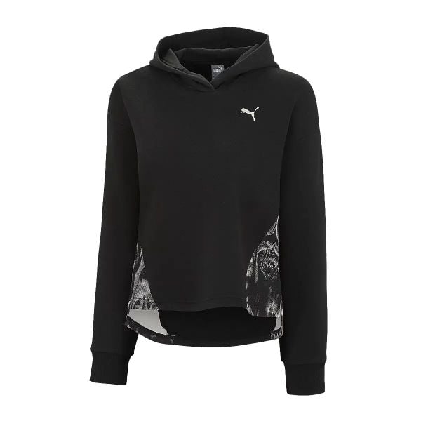 Bluza damska z kapturem Puma ESS+ AOP. Czarne bluzy z kapturem damskie Puma, l, z materiału. Za 256.50 zł.