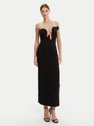 BARDOT Sukienka koktajlowa 59733DB Czarny Regular Fit. Czarne sukienki damskie BARDOT, bez wzorów, z syntetyku, wizytowe, bez kołnierzyka, bez ramiączek. Za 509.99 zł.