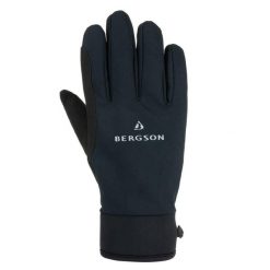 Rękawice męskie softshell BERGSON 116. Czarne kurtki softshell damskie Bergson, m, bez wzorów, z softshellu, bez kaptura. W wyprzedaży za 89.00 zł.