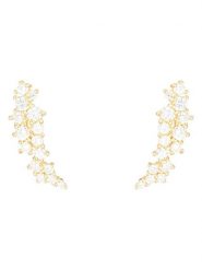 L instant d Or Złote kolczyki-wkrętki "Fleurs scintillantes" z cyrkoniami rozmiar: onesize. Żółte kolczyki damskie L instant d Or, z cyrkonią, złote. Za 430.76 zł.