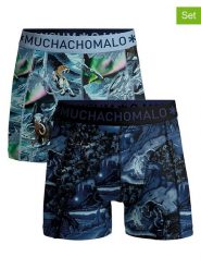 Muchachomalo Bokserki (2 pary) w kolorze granatowo-błękitnym rozmiar: M. Niebieskie bokserki męskie Muchachomalo, bez wzorów. Za 114.95 zł.