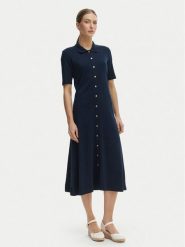 Tommy Hilfiger Sukienka codzienna WW0WW48776 Niebieski Regular Fit. Niebieskie sukienki damskie Tommy Hilfiger, na co dzień, s, bez wzorów, z bawełny, bez kołnierzyka, bez ramiączek, proste. Za 649.99 zł.