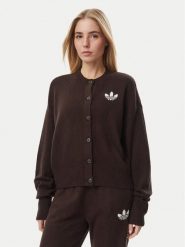 Adidas Kardigan Essentials IA4455 Brązowy ciemny Loose Fit. Brązowe kardigany damskie Adidas, xl, bez wzorów, z syntetyku. Za 299.99 zł.