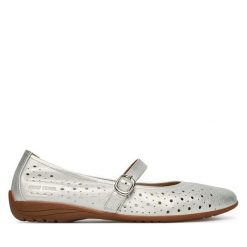 Baleriny Josef Seibel. Szare baleriny damskie Josef Seibel, bez wzorów, bez obcasa. Za 389.99 zł.