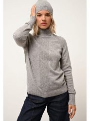 Just Cashmere Kaszmirowy golf w kolorze szarym rozmiar: XL. Szare golfy damskie Just Cashmere, xl, bez wzorów, z kaszmiru, bez ramiączek. Za 356.12 zł.