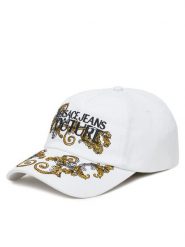 Versace Jeans Couture Czapka z daszkiem 78VAZK17 Biały. Białe czapki z daszkiem damskie Versace Jeans Couture, bez wzorów, z bawełny. Za 229.99 zł.