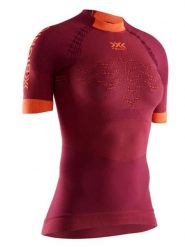 X-Bionic Koszulka w kolorze czerwonym do biegania rozmiar: XS. Czerwone bluzki sportowe damskie X BIONIC, xs, z materiału, bez kołnierzyka, bez ramiączek. Za 220.12 zł.
