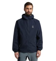 HAGLOFS Kurtka męska BETULA GTX JACKET MEN Tarn Blue-M. Niebieskie kurtki męskie Haglöfs, l, bez wzorów, z gore-texu, biznesowe, bez kaptura. Za 681.35 zł.