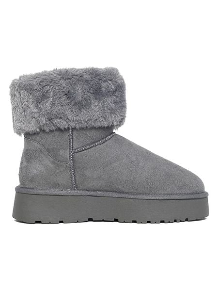 ISLAND BOOT Botki zimowe "Cinnamon" w kolorze szarym rozmiar: 38. Szare botki damskie Island Boot, na zimę, bez obcasa, na platformie, bez zapięcia. Za 161.34 zł.