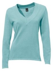 Heine Sweter w kolorze turkusowym rozmiar: 36. Niebieskie swetry klasyczne damskie Heine, z bawełny, bez kołnierzyka. Za 69.91 zł.