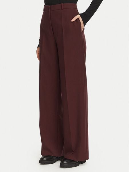 HUGO Spodnie materiałowe Hambala 50569829 Bordowy Regular Fit. Czerwone spodnie materiałowe damskie Hugo, bez wzorów, z materiału. Za 799.99 zł.