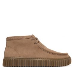 Półbuty Clarks. Brązowe półbuty męskie Clarks, bez zapięcia. Za 519.99 zł.