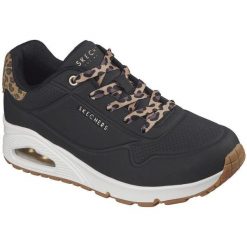 Buty sportowe damskie Skechers Uno jungle Nite. Czarne buty sportowe na co dzień damskie Skechers, bez wzorów, ze skóry ekologicznej. Za 407.08 zł.