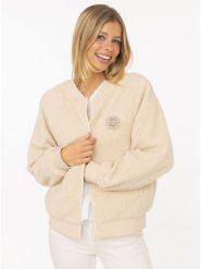 Zwillingsherz Kurtka "Good Vibes" w kolorze beżowym rozmiar: S. Brązowe kurtki damskie Zwillingsherz, s, bez wzorów, z polaru, bez kaptura. Za 243.64 zł.