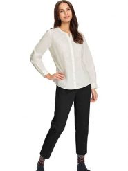 WITT WEIDEN Bluzka w kolorze białym rozmiar: 50. Białe bluzki damskie WITT WEIDEN, bez wzorów, z bawełny, bez kołnierzyka, bez ramiączek. Za 78.28 zł.