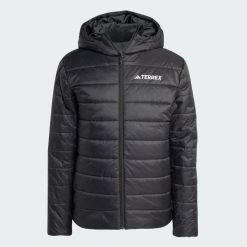 Kurtka z kapturem z ociepleniem Terrex Multi Essentials CLIMAWARM. Czarne kurtki męskie Adidas, m, bez wzorów, z puchu, sportowe, z kapturem. Za 430.10 zł.