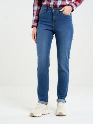 Jeansy damskie z wysokim stanem niebieskie Katrina High Waist 344. Niebieskie jeansy damskie Big Star, z podwyższonym stanem. W wyprzedaży za 199.99 zł.